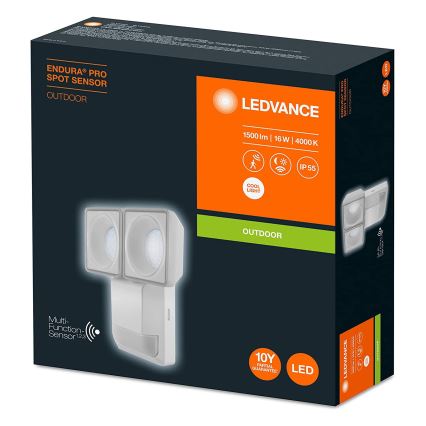 Ledvance - LED Vonkajšie nástenné svietidlo so senzorom SPOT 2xLED/8W/230V IP55