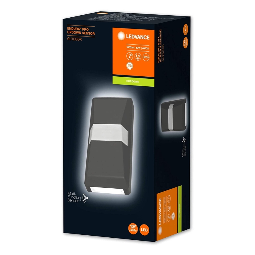 Ledvance - LED Vonkajšie nástenné svietidlo so senzorom UPDOWN LED/10W/230V IP55