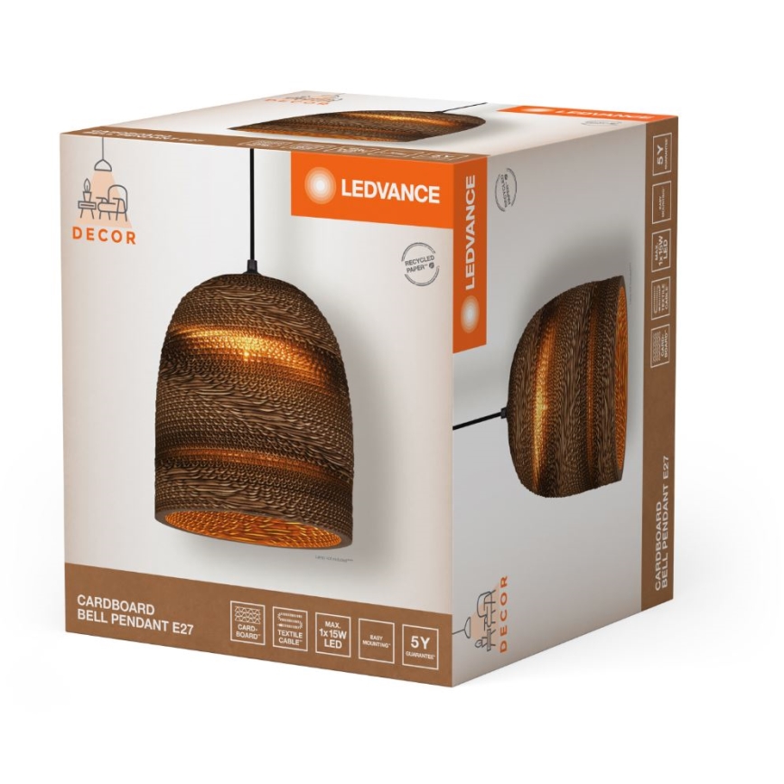 Ledvance - Luster na lanku DECOR CARDBOARD 1xE27/15W/230V pr. 25 cm