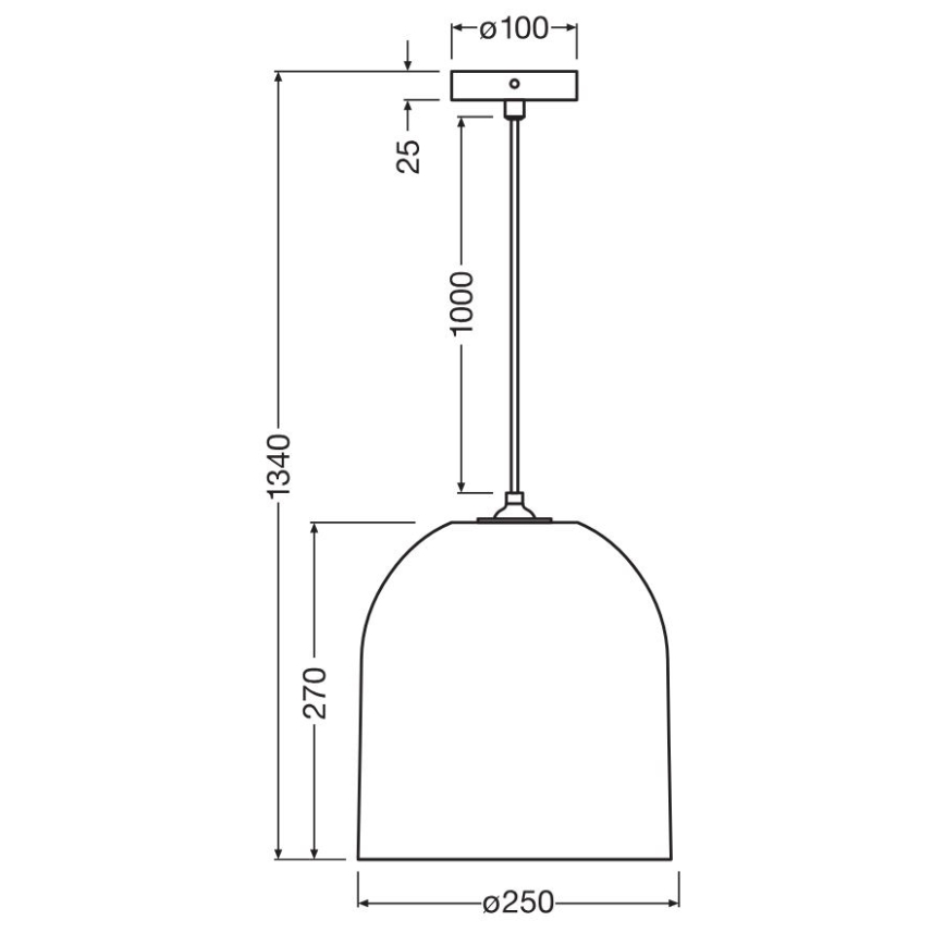 Ledvance - Luster na lanku DECOR CARDBOARD 1xE27/15W/230V pr. 25 cm