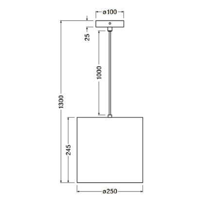 Ledvance - Luster na lanku DECOR CARDBOARD 1xE27/15W/230V pr. 25 cm