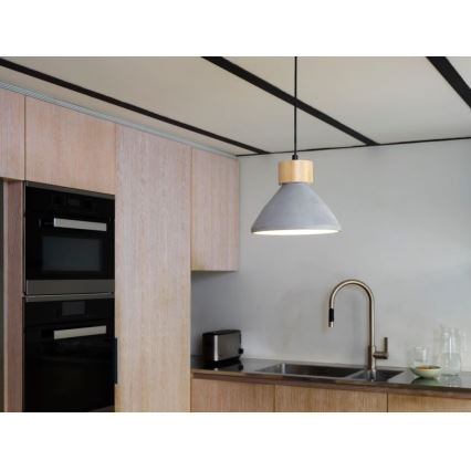 Ledvance - Luster na lanku DECOR CONCRETE 1xE27/15W/230V pr. 22 cm betón šedá