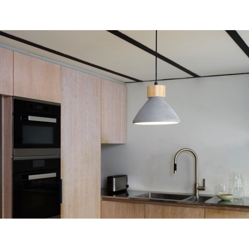 Ledvance - Luster na lanku DECOR CONCRETE 1xE27/15W/230V pr. 22 cm betón šedá