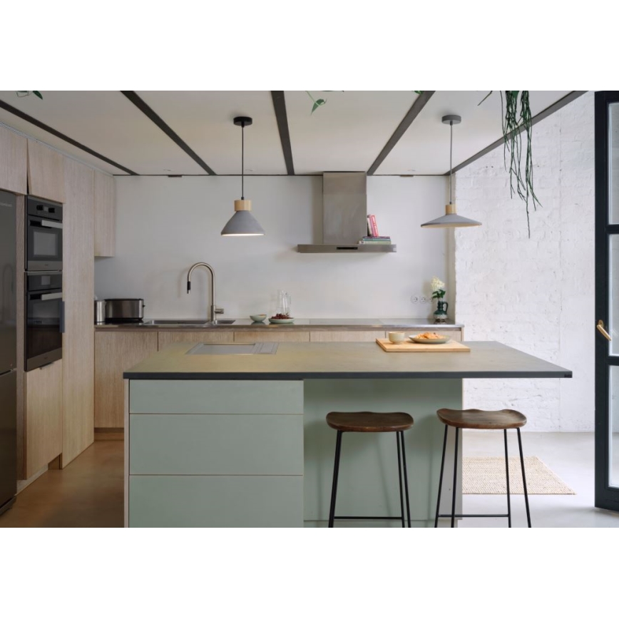 Ledvance - Luster na lanku DECOR CONCRETE 1xE27/15W/230V pr. 22 cm betón šedá