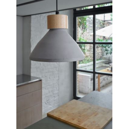 Ledvance - Luster na lanku DECOR CONCRETE 1xE27/15W/230V pr. 22 cm betón šedá