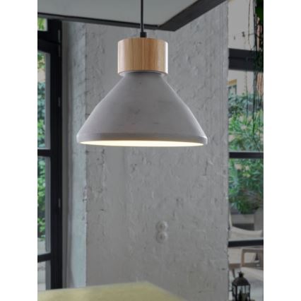 Ledvance - Luster na lanku DECOR CONCRETE 1xE27/15W/230V pr. 22 cm betón šedá