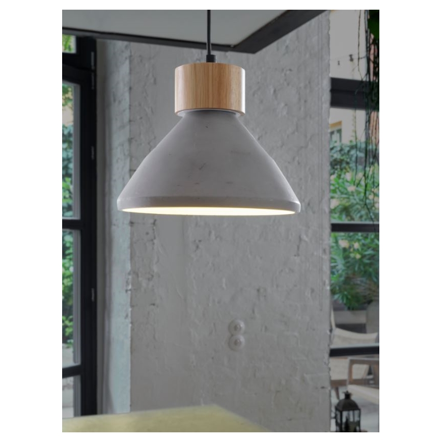 Ledvance - Luster na lanku DECOR CONCRETE 1xE27/15W/230V pr. 22 cm betón šedá