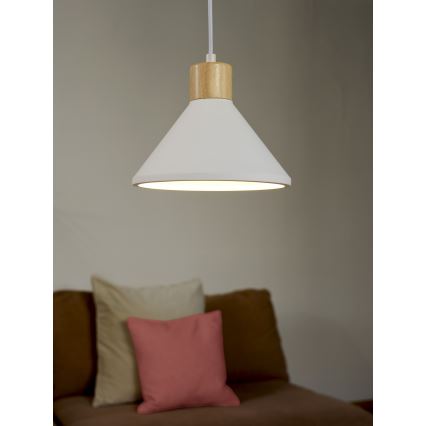Ledvance - Luster na lanku DECOR PLASTER 1xE27/25W/230V pr. 22 cm sadra biela