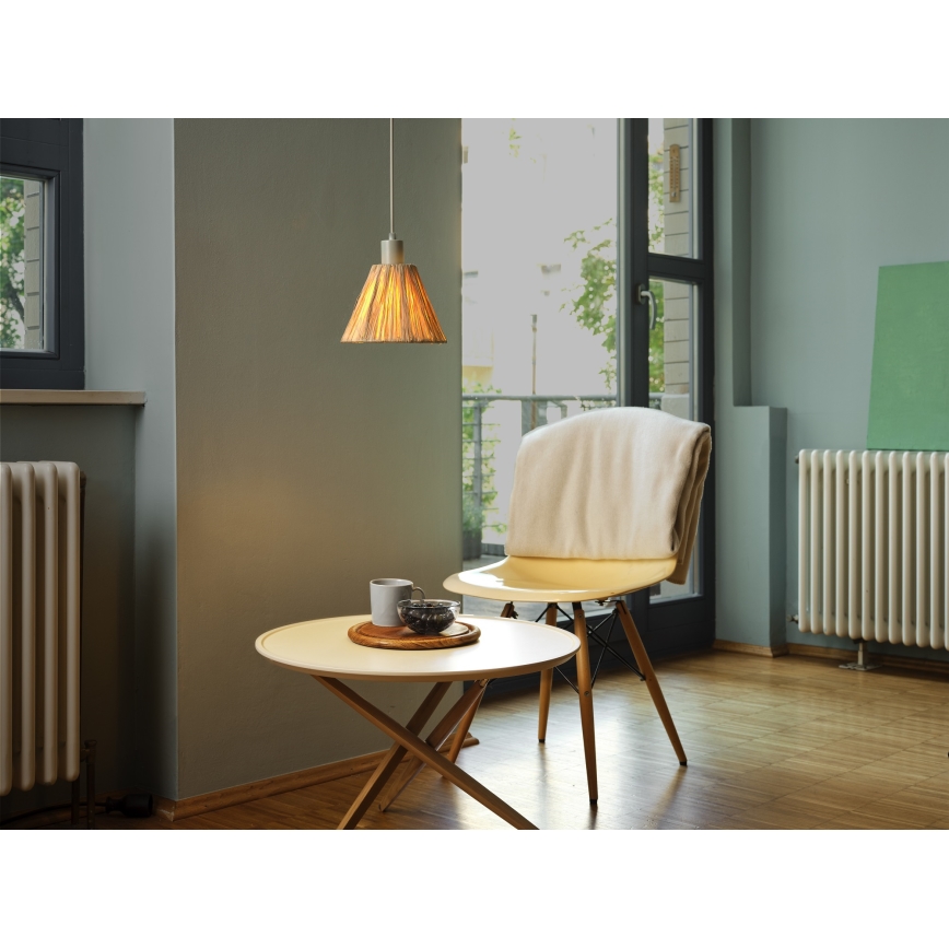 Ledvance - Luster na lanku DECOR RAFFIA 1xE27/15W/230V rafia