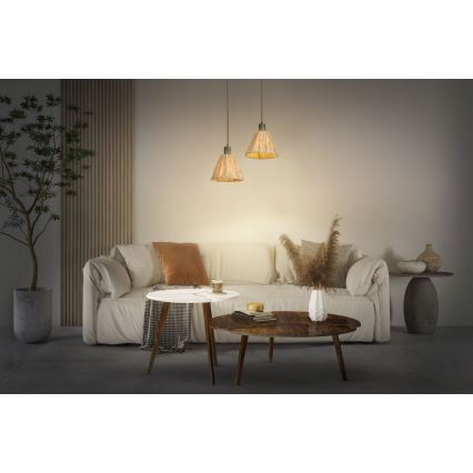 Ledvance - Luster na lanku DECOR RAFFIA 1xE27/15W/230V rafia