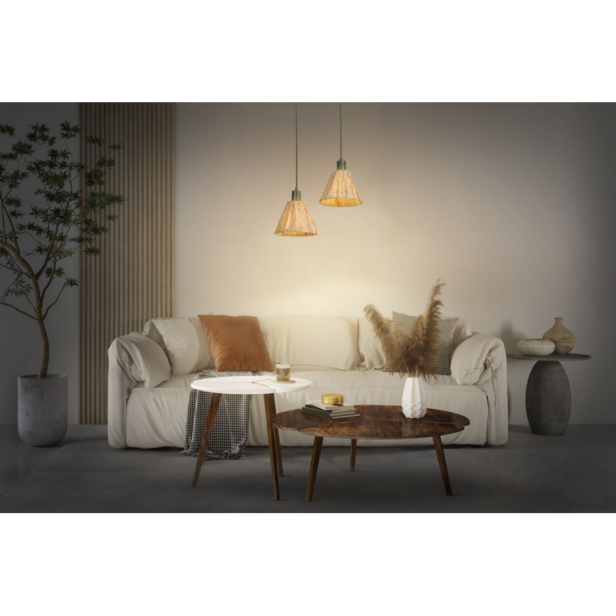 Ledvance - Luster na lanku DECOR RAFFIA 1xE27/15W/230V rafia