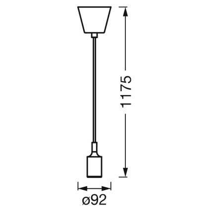 Ledvance - Luster na lanku PENDULUM BELL 1xE27/15W/230V čierna