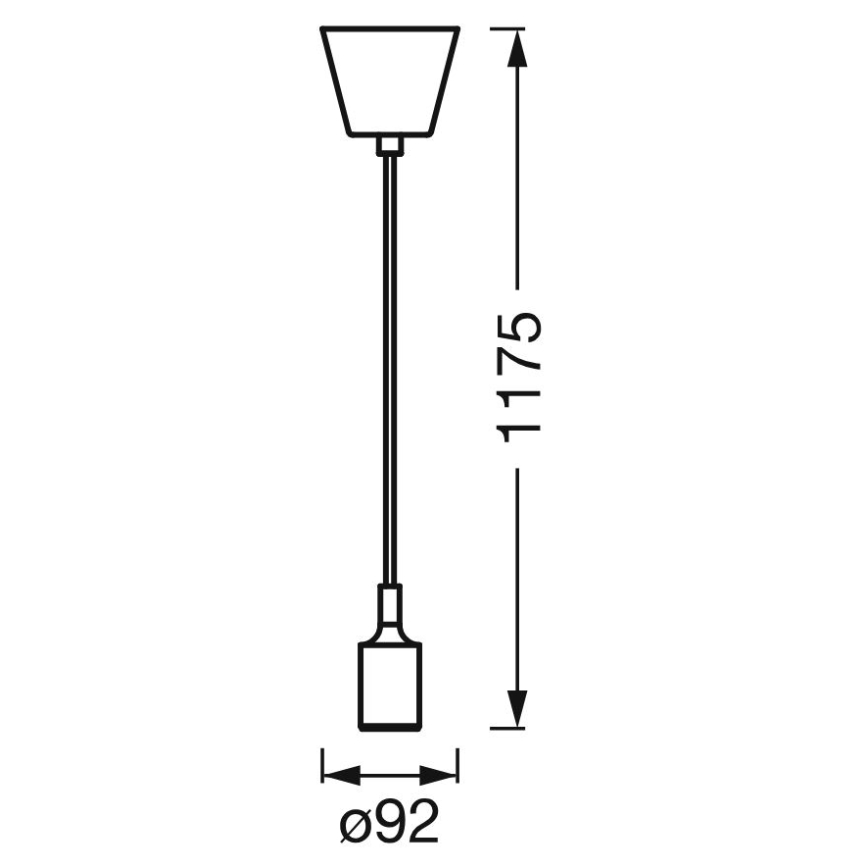 Ledvance - Luster na lanku PENDULUM BELL 1xE27/15W/230V čierna