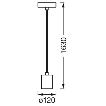 Ledvance - Luster na lanku PENDULUM ROUND 1xE27/15W/230V biela