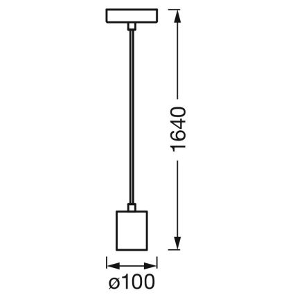 Ledvance - Luster na lanku PENDULUM ROUND 1xE27/15W/230V zlatá