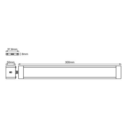 Ledvance - SADA 2x LED Stmievateľné podlinkové svietidlo so senzorom CABINET LED/11W/230V 3000K