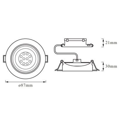 Ledvance - SADA 3x LED Stmievateľné podhľadové svietidlo SIMPLE LED/4,9W/230V