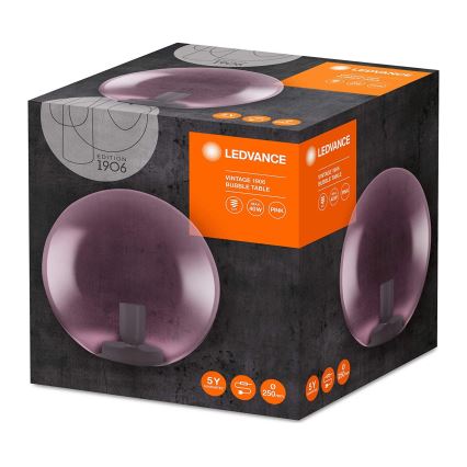 Ledvance - Stolná lampa BUBBLE 1xE27/40W/230V ružová