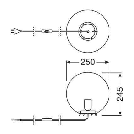 Ledvance - Stolná lampa BUBBLE 1xE27/40W/230V ružová