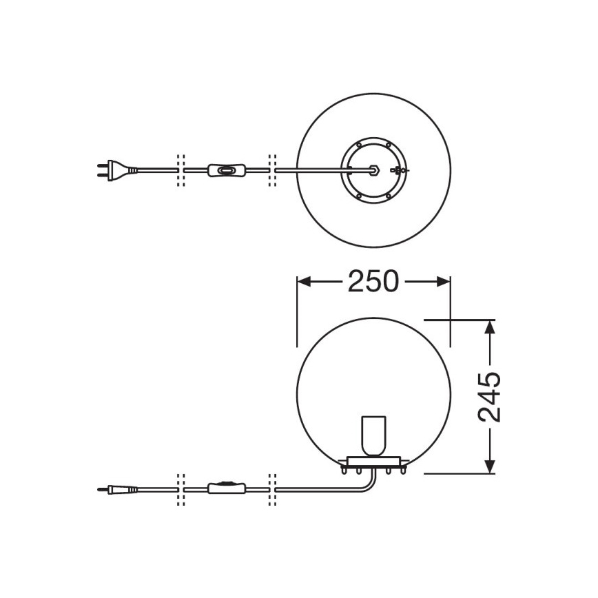 Ledvance - Stolná lampa BUBBLE 1xE27/40W/230V ružová