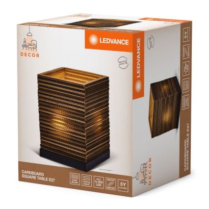 Ledvance - Stolná lampa DECOR CARDBOARD 1xE27/15W/230V 20x20 cm