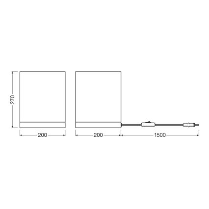 Ledvance - Stolná lampa DECOR CARDBOARD 1xE27/15W/230V 20x20 cm