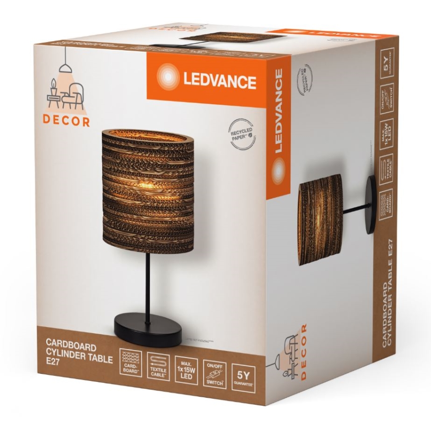 Ledvance - Stolná lampa DECOR CARDBOARD 1xE27/15W/230V pr. 20 cm