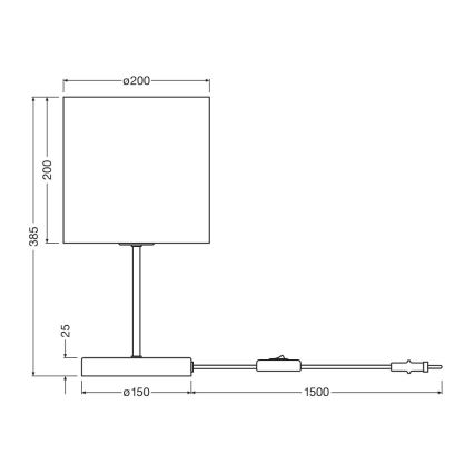 Ledvance - Stolná lampa DECOR CARDBOARD 1xE27/15W/230V pr. 20 cm