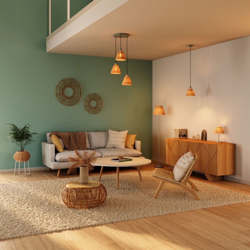 Ledvance - Stolná lampa DECOR RAFFIA 1xE27/15W/230V rafia