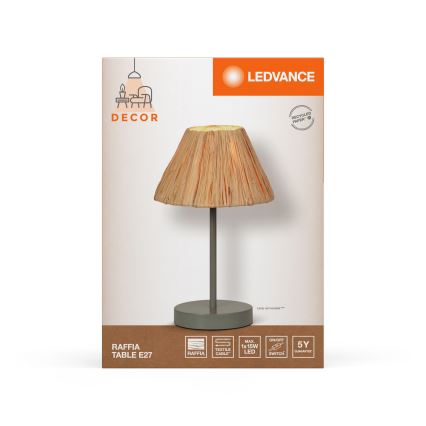 Ledvance - Stolná lampa DECOR RAFFIA 1xE27/15W/230V rafia