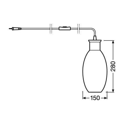 Ledvance - Stolná lampa GRAPE 1xE27/40W/230V