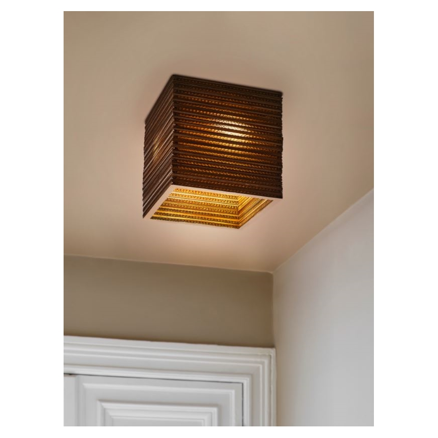 Ledvance - Stropné svietidlo DECOR CARDBOARD 1xE27/15W/230V 25x25 cm