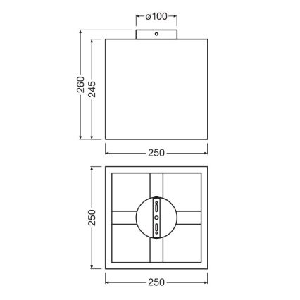 Ledvance - Stropné svietidlo DECOR CARDBOARD 1xE27/15W/230V 25x25 cm