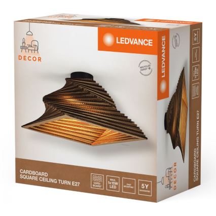Ledvance - Stropné svietidlo DECOR CARDBOARD 1xE27/15W/230V 40x40 cm