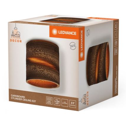 Ledvance - Stropné svietidlo DECOR CARDBOARD 1xE27/15W/230V pr. 25 cm