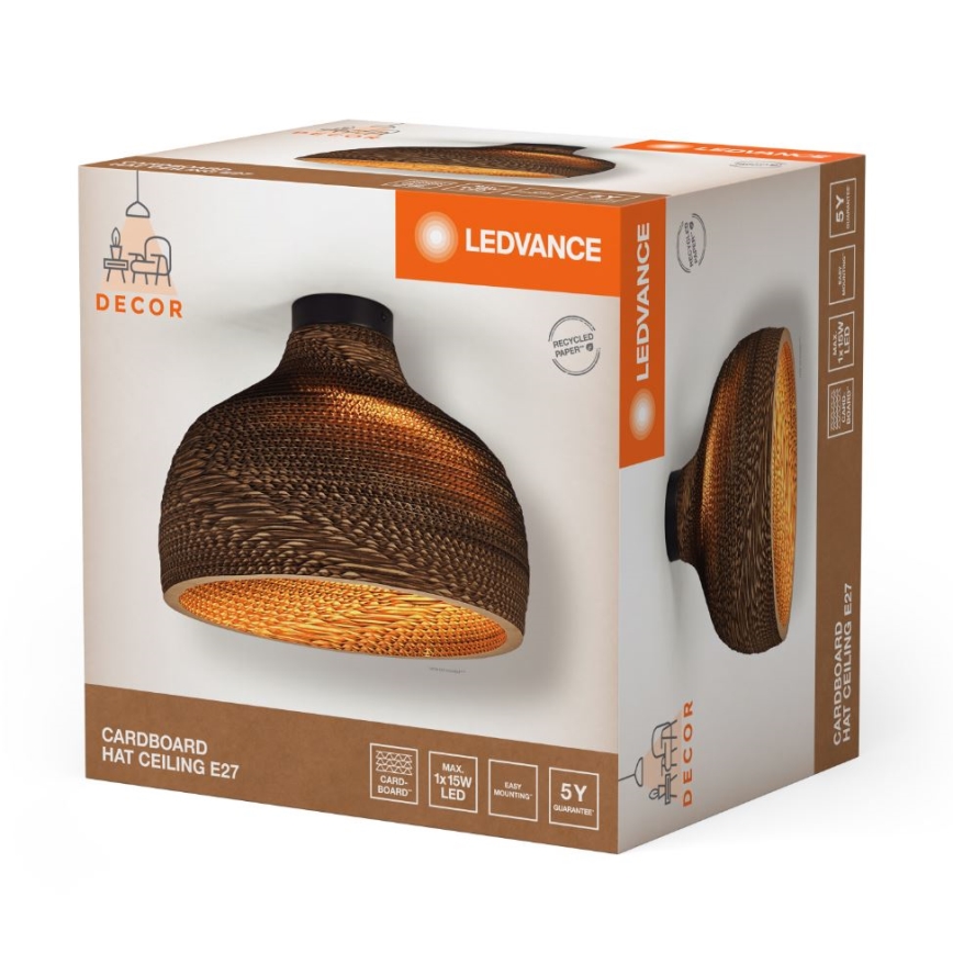 Ledvance - Stropné svietidlo DECOR CARDBOARD 1xE27/15W/230V pr. 36 cm