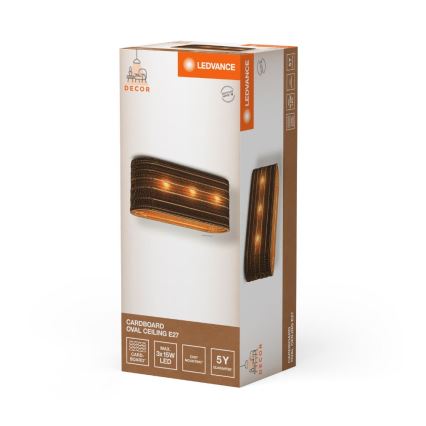 Ledvance - Stropné svietidlo DECOR CARDBOARD 3xE27/15W/230V