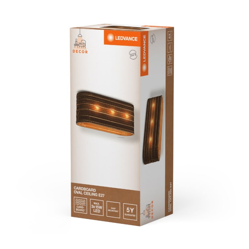 Ledvance - Stropné svietidlo DECOR CARDBOARD 3xE27/15W/230V