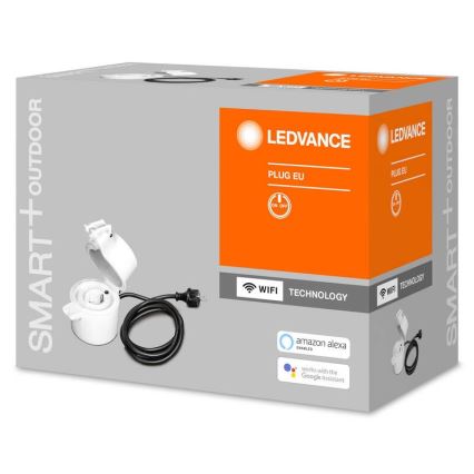 Ledvance - Vonkajšia inteligentná zásuvka SMART+ PLUG SCHUKO 3680W IP44 Wi-Fi
