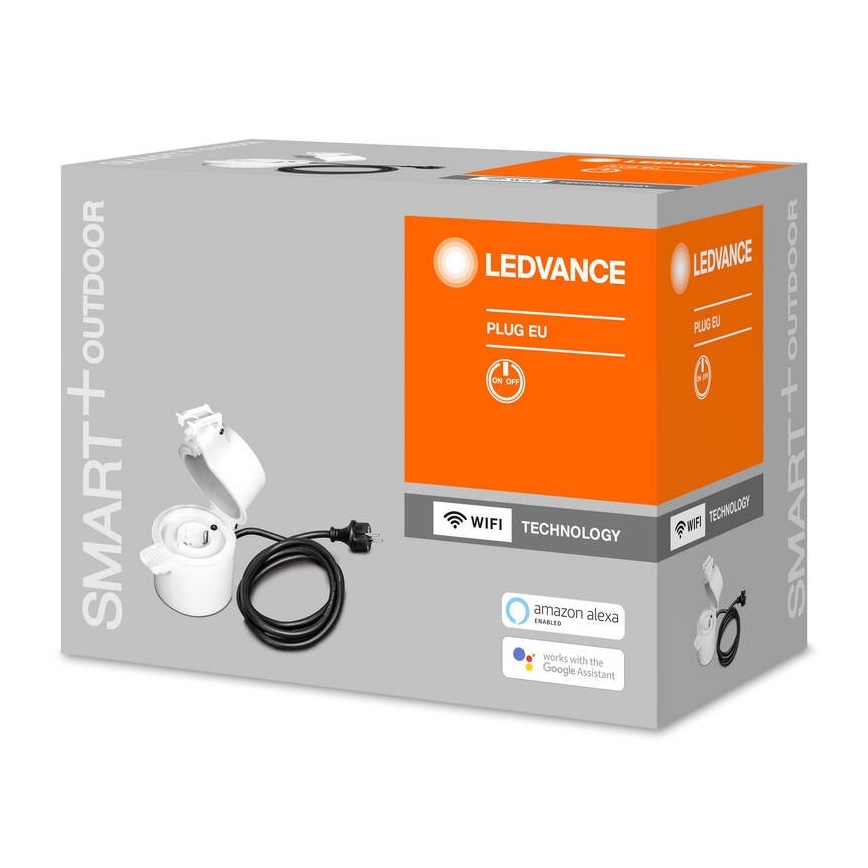 Ledvance - Vonkajšia inteligentná zásuvka SMART+ PLUG SCHUKO 3680W IP44 Wi-Fi