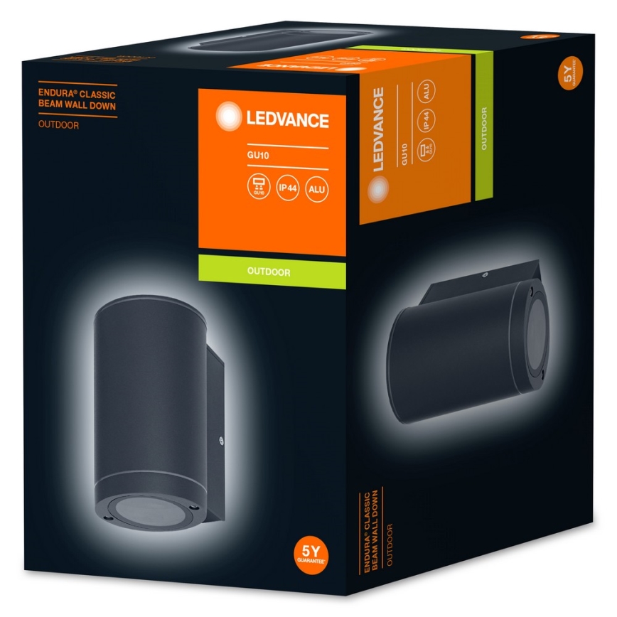 Ledvance - Vonkajšie nástenné svietidlo BEAM 1xGU10/35W/230V IP44