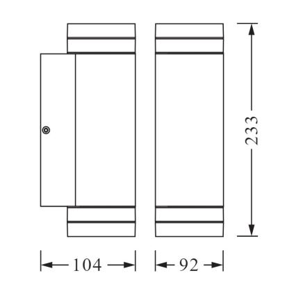 Ledvance - Vonkajšie nástenné svietidlo BEAM 2xGU10/35W/230V IP44