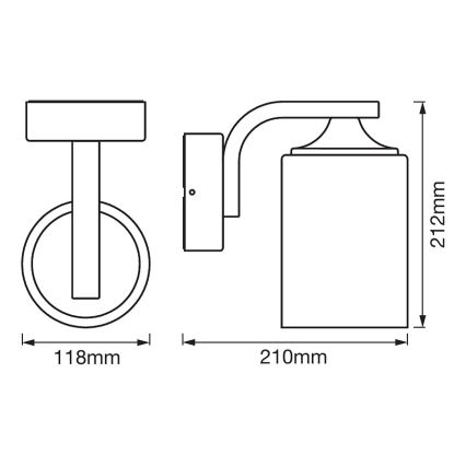 Ledvance - Vonkajšie nástenné svietidlo CYLINDER 1xE27/60W/230V IP43 biela