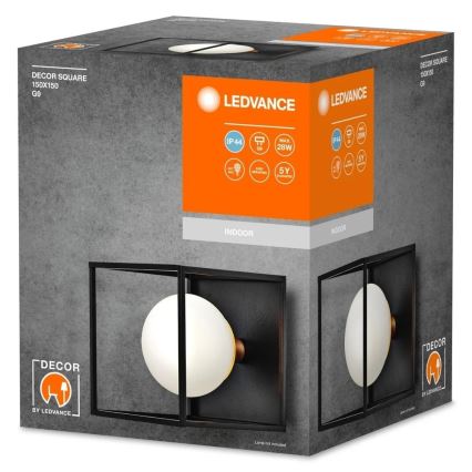 Ledvance - Vonkajšie nástenné svietidlo DECOR SQUARE 1xG9/28W/230V IP44