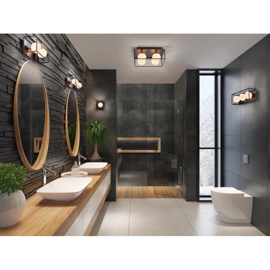 Ledvance - Vonkajšie nástenné svietidlo DECOR SQUARE 3xG9/28W/230V IP44