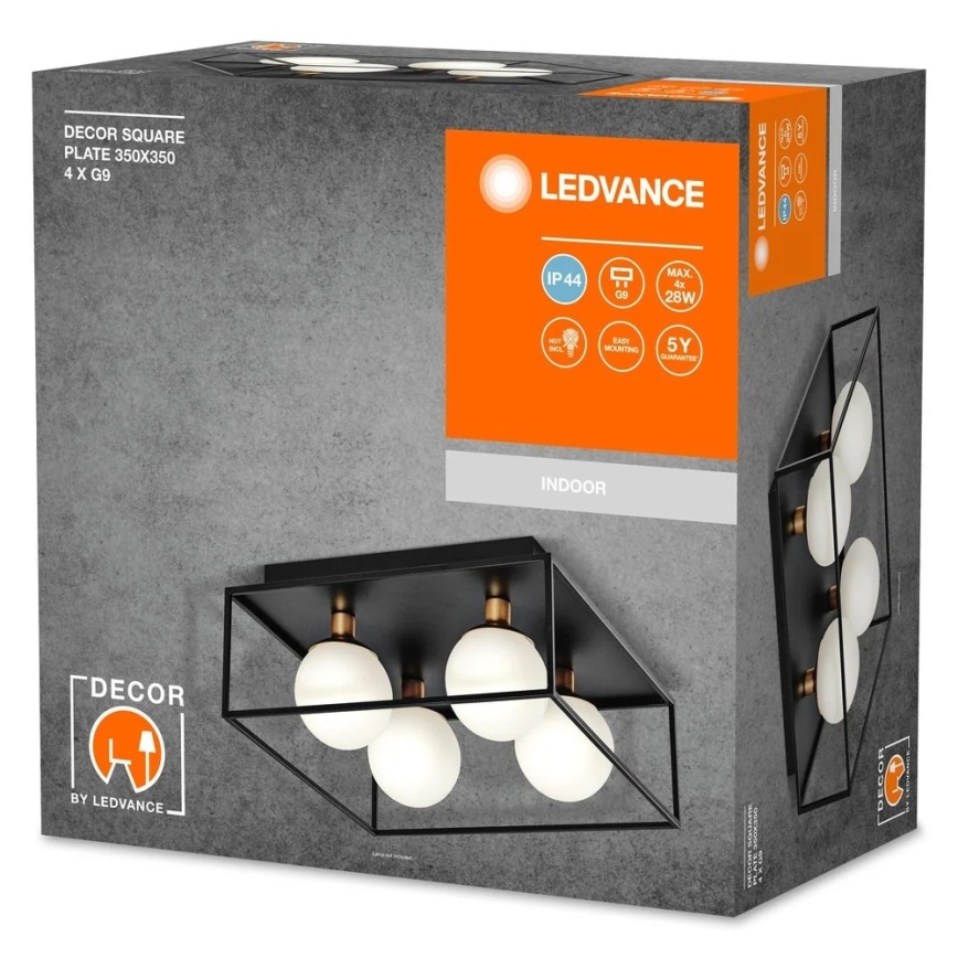 Ledvance - Vonkajšie nástenné svietidlo DECOR SQUARE 4xG9/28W/230V IP44