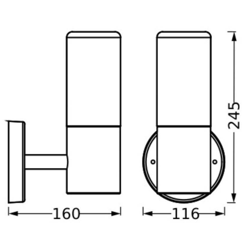 Ledvance - Vonkajšie nástenné svietidlo FIGO CYLINDER 1xE27/20W/230V IP44