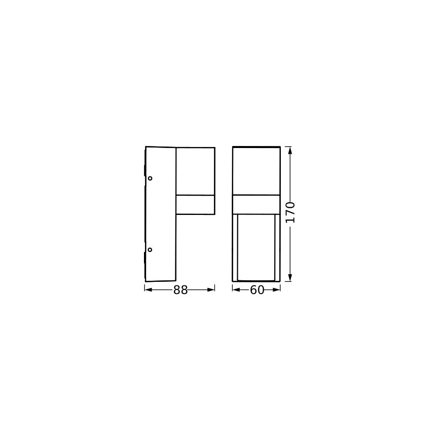 Ledvance - Vonkajšie nástenné svietidlo ISIDOR 1xGU10/35W/230V IP65
