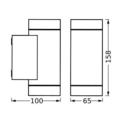 Ledvance - Vonkajšie nástenné svietidlo ITYS 2xGU10/35W/230V IP65