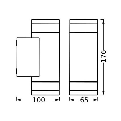 Ledvance - Vonkajšie nástenné svietidlo IVE 2xGU10/35W/230V IP65